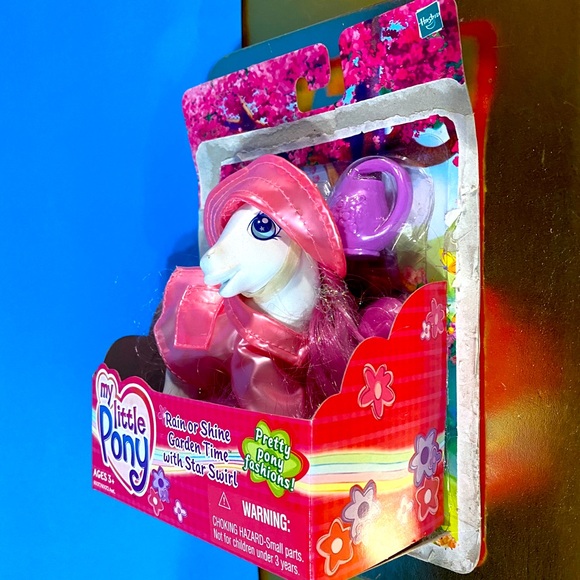 MY LITTLE PONY G3 2003 PRETTY PONY FASHIONS RAIN & SHINE GARDEN TIME STAR SWIRL - Picture 5 of 12